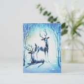 Mooie Vintage Kerstrendier Feestdagenkaart (Staand voorkant)