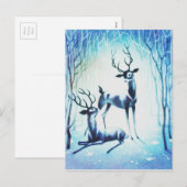 Mooie Vintage Kerstrendier Feestdagenkaart (Voorkant / Achterkant)