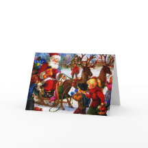Mooie vintage kerstschilderij