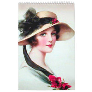 Mooie vintage kunst, maandelijks, op maat kalender