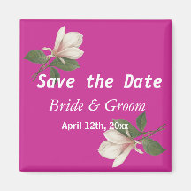 Mooie vintage magnolia bloem roze save the date