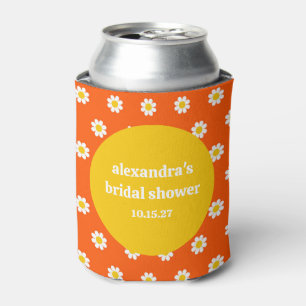 Mooie Vintage Oranje Margrieten Bruidsdouche Aange Blikjeskoeler