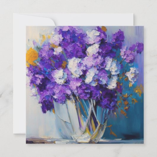 Mooie Vintage Paarse Bloemen (Voorkant)