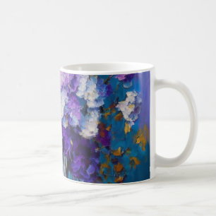 Mooie Vintage Paarse Bloemen Koffiemok