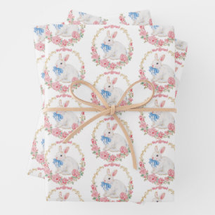 Mooie vintage paashaas cadeauverpakking inpakpapier vel
