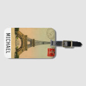 Mooie Vintage Paris Monogram Bagagelabel (Voorkant (horizontaal))
