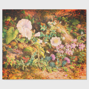Mooie vintage petunia's bloemen bloemenschilderij cadeaupapier