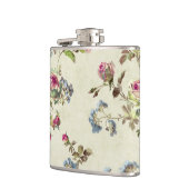 Mooie vintage roos bloemmotief shabbychic heupfles (Links)