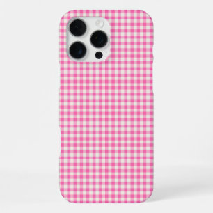 Mooie vintage roze gingham ruitpatroon iPhone 16 pro max hoesje