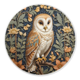 Mooie Vintage Schuur Uil geïnspireerd door William Keramische Knop