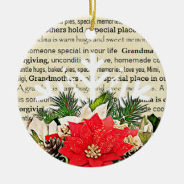 Mooie Vintage Stijl Oma Kerstmis Keramisch Ornament