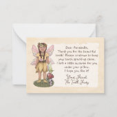 Mooie Vintage Tandfee Brief Eerste Tandje Notitiekaartje (Voorkant)