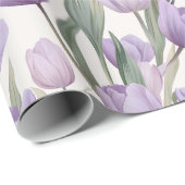 Mooie Vintage Tulp Boeket Inpakpapier (Rol Hoek)