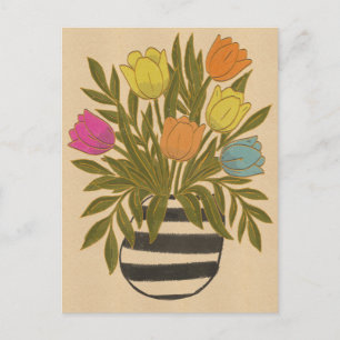 Mooie Vintage Tulpen Briefkaart
