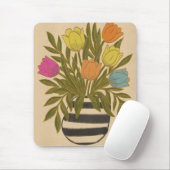 Mooie Vintage Tulpen Muismat (Met muis)
