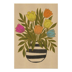 Mooie Vintage Tulpen Perfect Poster
