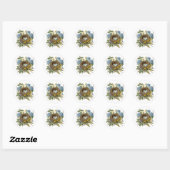 Mooie Vintage Vogel Nest Sticker (Vel)