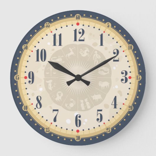 Mooie vintage wijzerplaat wandklok (Voorkant)