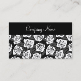 Mooie vintage zwart-wit rozen naamkaartje