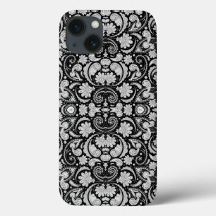 Mooie vintage zwart witte paisley patronen Case-Mate iPhone case
