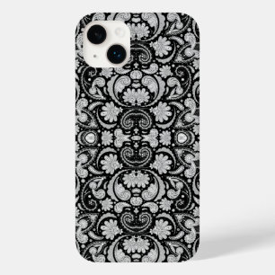 Mooie vintage zwart witte paisley patronen Case-Mate iPhone 14 plus hoesje