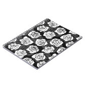 Mooie vintage zwarte en witte rozen notitieboek (Linkerzijde)