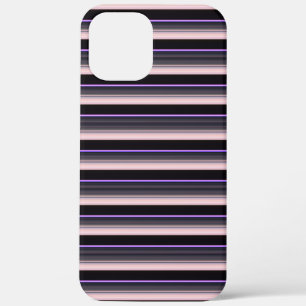 Mooie vintage zwarte grijze strepen Case-Mate iPhone case