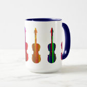 mooie violen Combo Mok, 15 oz Mok (Voorkant rechts)