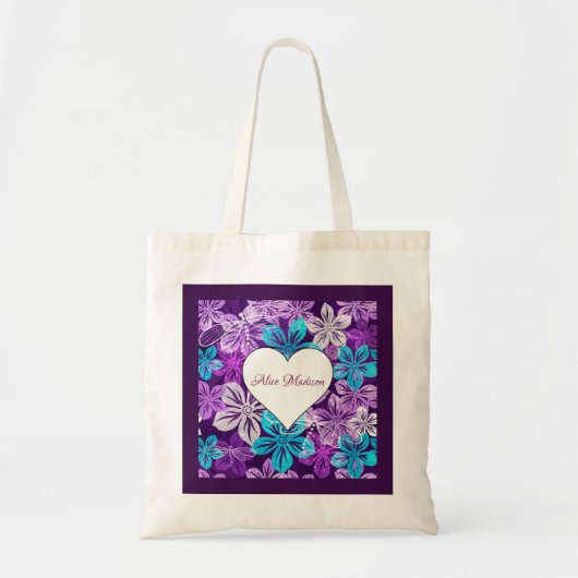Mooie Violet floral Tote Bag (Voorkant)