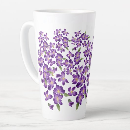 Mooie Violet Paarse  Mok (Linkerhoek)