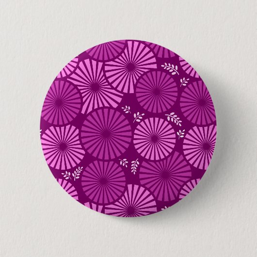 Mooie, violette retro bloemenButton Ronde Button 5,7 Cm (Voorkant)