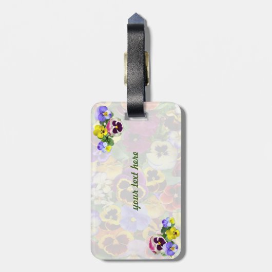 Mooie Viooltjes Bagage Label (Achterkant verticaal)