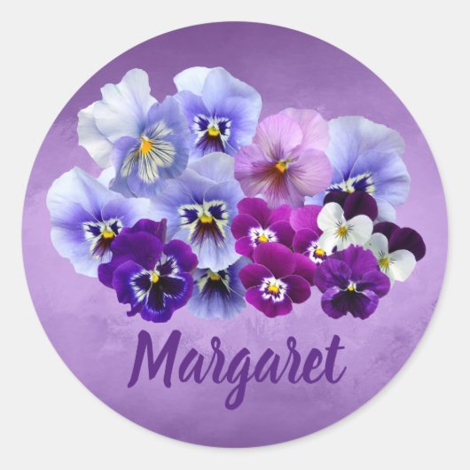 Mooie Viooltjes Gepersonaliseerde Stickers Envelop (Voorkant)