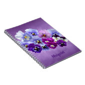 Mooie Viooltjes Persoonlijk Bloem Notitieboek (Rechterzijde)
