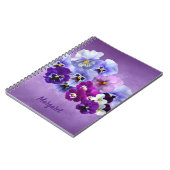 Mooie Viooltjes Persoonlijk Bloem Notitieboek (Linkerzijde)
