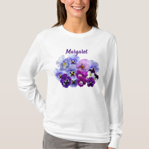 Mooie Viooltjes Persoonlijk Bloemen T-Shirt