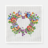 Mooie viooltjes servet (Voorkant)