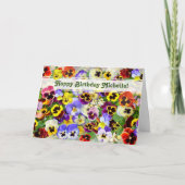 Mooie Viooltjes Verjaardag Kaart (Voorkant)