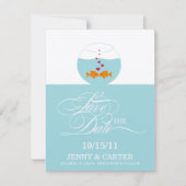 Mooie Vis Bruiloft Save The Date Aankondiging (Voorkant)