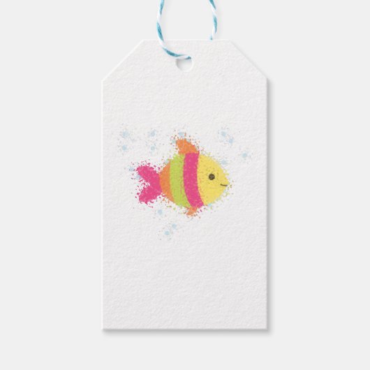 Mooie Vis Cartoons Cadeaulabel (Voorkant)
