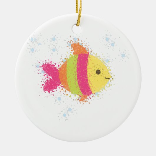 Mooie Vis Cartoons Keramisch Ornament (Voorkant)