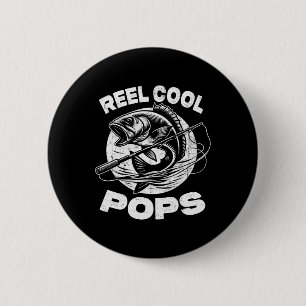 Mooie Vis Pops Visserspop Vaderdag Visser Ronde Button 5,7 Cm