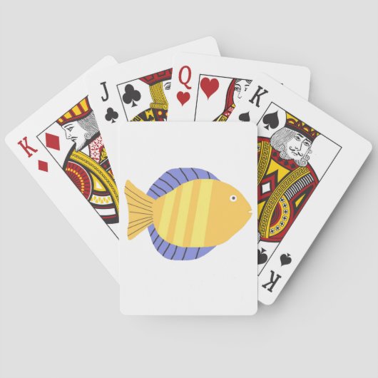 Mooie vis schilderij kunst pokerkaarten (Achterkant)