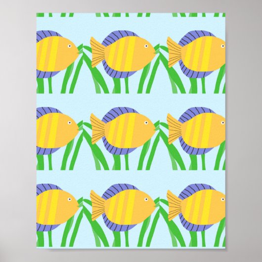 Mooie vissen schilderij kunst poster (Voorkant)