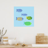 mooie vissen schilderij poster (Keuken)