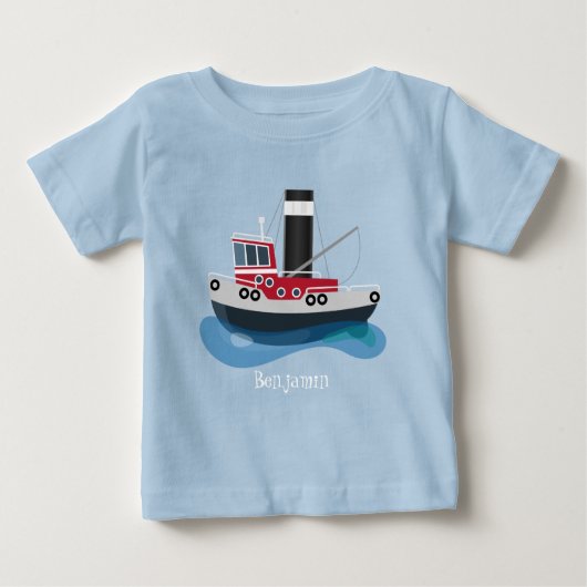 Mooie vissersboot cartoon illustratie (Voorkant)