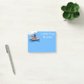 Mooie vissersboot cartoon illustratie post-it® notes (Kantoor)