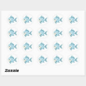 Mooie Visstickers Ronde Sticker (Vel)