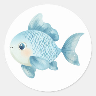 Mooie Visstickers Ronde Sticker