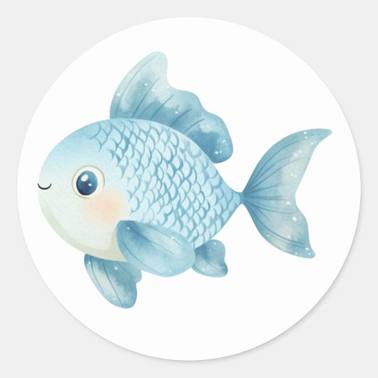 Mooie Visstickers Ronde Sticker (Voorkant)